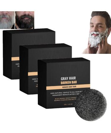 Haventic Gray Hair Reverse Bar Haventic - Gray Hair Reverse Bar Haventic Soap Spartan Gray Hair Reverse Bar lumeld gray gone soap Reverse Gray Hair Bar Shampoo (3pcs)