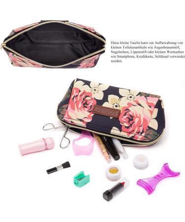 Shop Lokass 2-in-1 Cultural Bag | Waterproof Cosmetic & Travel Wash Bag for Women - Peony Design | 21x10x19cm - Buy Online on GoSupps.com
