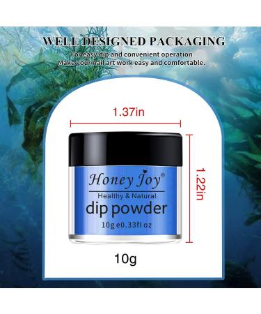 Honey Joy Blue Series Dip Nails Powder Kit - 6 Box Set with Light & Dark Blue Dipping Powder Colors - No Lamp Cure Needed - Smooth Finish | DP-F-6pcs-10g/box - Buy Online on GoSupps.com