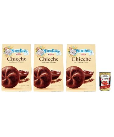 Italian Gourmet E.R. Italian Gourmet Chocolate Cake Stuffed with Cocoa Cream - Sweet Italian Cakes Without Palm Oil Sweet Snack for Breakfast Dessert or Coffee - 3 x 220g + Italian Gourmet Polpa