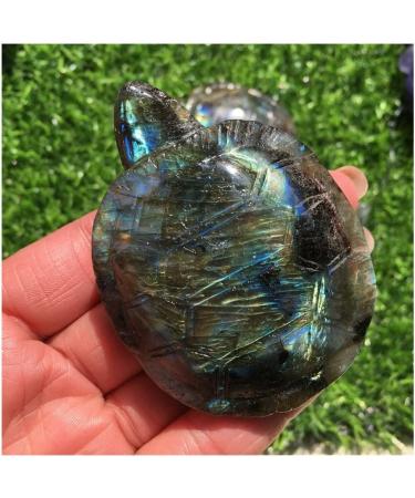 Choice of Gifts 1PCS Natural Labradorite Quartz Crystal Tortoise Skull Hand Carved Vibration Stone JZIGTDEM - Buy Online on GoSupps.com