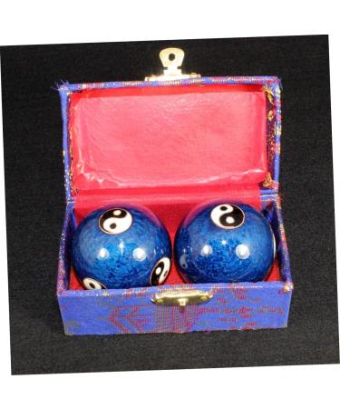 Homsfou Jade-Ei Baoding Balls - Enhance Health & Relaxation | 2-Pack Massage Balls for Hand Exercise & Fitness in Blue - Buy Online on GoSupps.com