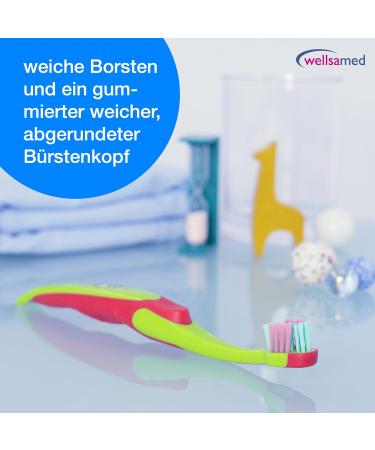 Wellsamed Fantasy 2 Children's Toothbrush - Bright Orange-Blue Set of 6 for Kids & Babies - International Shipping Available - Buy Online on GoSupps.com