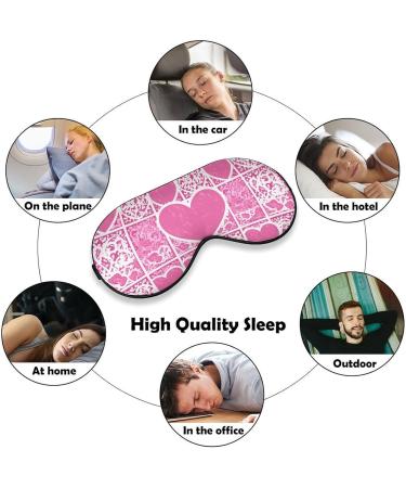 Soft Adjustable Sleep Mask | Comfortable Eye Cover for Travel & Relaxation - Love Heart Design for Men & Women - Buy Online on GoSupps.com