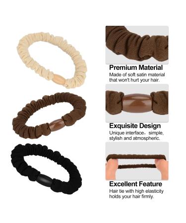 JessLab 10 Pcs Silk Satin Scrunchy Hair Ties - Gentle Elastic Ponytail Holders for Women - Assorted Colors - Buy Online on GoSupps.com