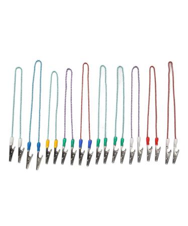 Toothed holes made of stainless steel double-head napkin clamp chain holder for dentures 10 pieces easy to clean and sterilize