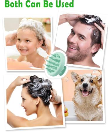 Sivlki Scalp Massage Brush - Silicone Shampoo Brush for Dandruff Removal & Hair Growth - Pine Green - Buy Online on GoSupps.com