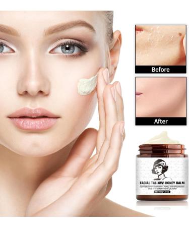  G n rique Tallow and Honey Balm Tallow and Honey Face Balm Facial Moisturizer for Women - Non-Greasy Body Butter Cream for Face Nourishing Skin Care Cream - Buy Online on GoSupps.com