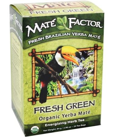 Buy Mate Factor Organic Yerba Mate - Fresh Green Tea Bags (24 Count, 2.96 oz) | Premium Herbal Boost - Buy Online on GoSupps.com