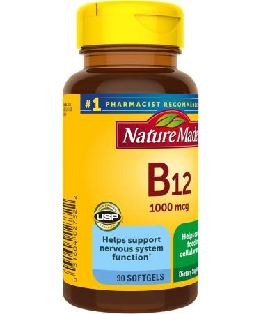 Vitamin B12 1000 mcg Softgels - 90 Count for Metabolic Health - Buy Online on GoSupps.com