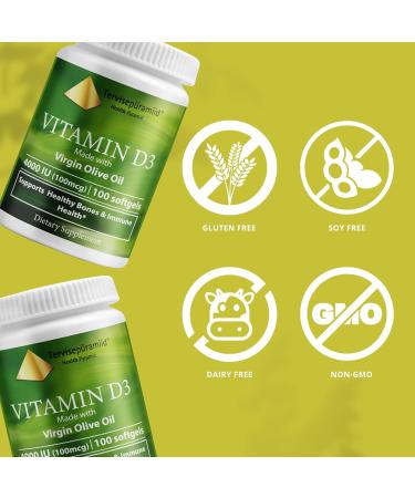 Health Pyramid Vitamin D3 4000 IU Cholecalciferol in Olive Oil Softgel - Bone & Immune Support Supplement - Buy Online on GoSupps.com