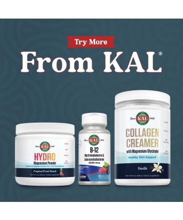 KAL Mellow Mineral Plus Powder Drink Mix - Blackberry Lemonade Flavor - Magnesium Holy Basil Essential Minerals and More - Adrenal Support Supplements - Vegan 60-Day Guarantee - 30 Servings 6.9 OZ - Buy Online on GoSupps.com