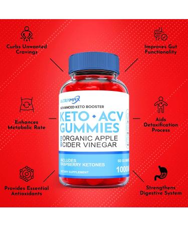 Ultramax Keto Gummies - Official Vegan Formula with ACV for Weight Loss (60 Gummies) - Buy Online on GoSupps.com