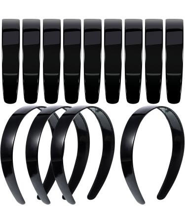 Hestya 1 Inch Black Plain Craft Plastic Headbands with Teeth Plastic DIY Hair Accessories Headbands Headwear (20 Pack) - Buy Online on GoSupps.com