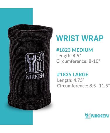 Nikken KenkoTherm Large Wrist Wrap 1835 | Support & Compression Sleeve for Weightlifting Boxing | Unisex Comfort & Protection - Buy Online on GoSupps.com