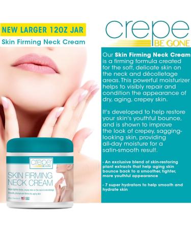 Dermactin Crepe Be Gone Classic Body Souffle Large 12 oz. AND Firming Neck Cream Large 12 oz. (2-PC SET) - Buy Online on GoSupps.com