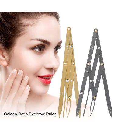 Golden Ratio Calipers - Stainless Steel Eyebrow Measuring Ruler | Flexible Mapping Tool for Permanent Makeup (Gold - Buy Online on GoSupps.com
