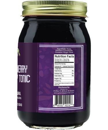 Green Jay Gourmet Elderberry Tonic - All Natural Immune Support for Kids & Adults - Powerful Elderberry & Honey Blend - 2 x 22 Ounces - Buy Online on GoSupps.com