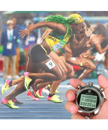 Rolilink Digital Stopwatch Timer - 100 Lap Metal Stop Watch for Sports Competition - Buy Online on GoSupps.com