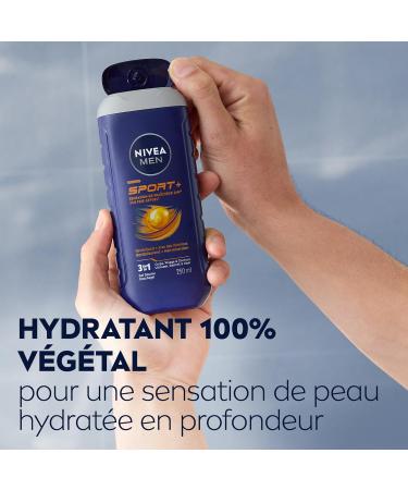  NIVEA MEN NIVEA MEN Sport Shower Gel (1 x 250 ml) Cleansing Care Enriched with Minerals 3 in 1 Shower Gel for Men Conditioner Body Wash Face & Hair for a 24-Hour Freshness Effect - Buy Online on GoSupps.com