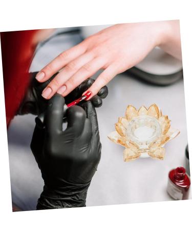 Ipetboom Nail Art Crystal Cup Glass Terrarium with Lid Pink Bow Headband Girls Glass Tumbler with Lid Nail Art Tool Glass Mug with Lid Crystal Nail Art Bowl Mixing Cup Manicure - Buy Online on GoSupps.com