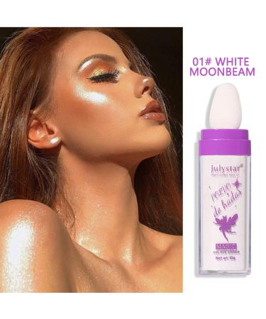 Glitter Highlighter Stick Patting Powder for Three-Dimensional Face Makeup - White - Buy Online on GoSupps.com
