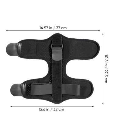 Adjustable Drop Foot Support & Plantar Sling Sleep Sock - Night Splint for Comfortable Sleeping - 40x26cm Black - Buy Online on GoSupps.com