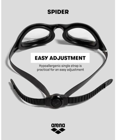 Shop Arena Spider Anti-Fog Swimming Goggles for Adults | UV Protection Self-Adjusting Nose Bridge Hypoallergenic Silicone - Black - Buy Online on GoSupps.com