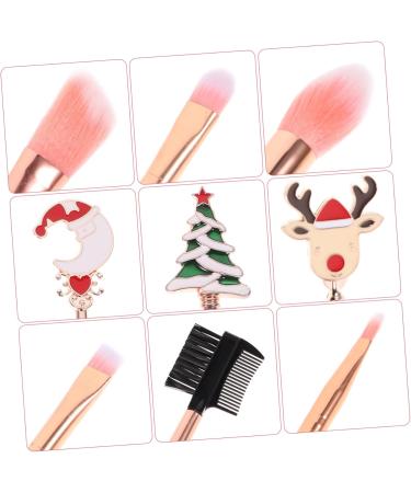 minkissy 7 Setting Powder Brush Concealer Brush Synthetic Kit Makeup Starter Brush Santa Accessories Cosmetic Tools Beauty Brush Christmas Mini Brush Face Brush Elder Make up - Buy Online on GoSupps.com