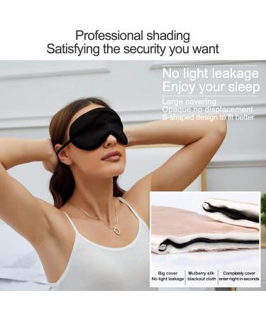 100% Mulberry Silk Sleep Mask - SOUTH SILK Real Silk Eye Mask with Adjustable Ribbon - Lightweight Non-Tightening Black - Buy Online on GoSupps.com