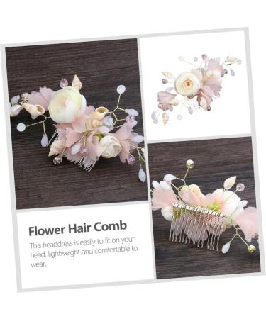 DOITOOL Bridal Hair Comb Hanfu Headwear Womens Hair Clips Hair Rhinestone Flower Hair Insert Comb Prom Hair Accessories Tiara Wedding Flowers Bride Zircon Pink The Flowers - Buy Online on GoSupps.com