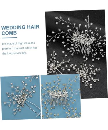 minkissy 5 Sets Bridal Headwear Bridal Hair for Wedding Crystal Hair Comb Bridal Headpieces for Wedding Bridesmaid Hair Accessories Romantic Bride Headdress Pearl Rhinestones Zinc Alloy - Buy Online on GoSupps.com