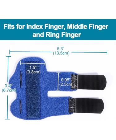 Welnove Finger Splint - 2 PCS Finger Brace for Trigger Finger Broken Fingers | Support & Stabilization for Index Middle Ring Finger - Blue Style B - Buy Online on GoSupps.com