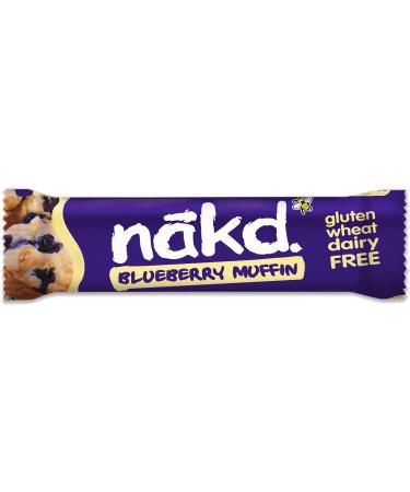  Nakd Blueberry Muffin - Nakd Raw Fruit Bars - 35g Each - Gluten Free & Sugar Free - Buy Online on GoSupps.com