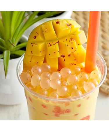 Tanoshiya Mango Popping Boba Pearls for Bubble Tea Dessert Toppings Cocktails - 1.3KG (Pack of 6) - Buy Online on GoSupps.com