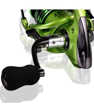 Ultra Smooth Spinning Fishing Reel XF3000 | 5.5:1 Gear Ratio | 13+1BB | Carbon Fiber | Metal Body | Collapsible Handle | Lightweight | Freshwater & Saltwater Fishing - Green - Buy Online on GoSupps.com