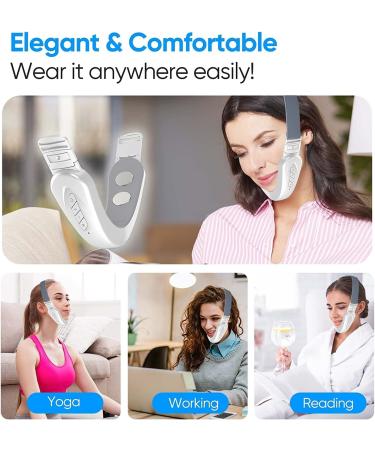 Machine de r duction de double menton ceinture de beaut lectrique for dispositif de levage du visage en V masseur de mise en forme du visage intelligent portable avec lumi re bleue /697 (Color : White - Buy Online on GoSupps.com