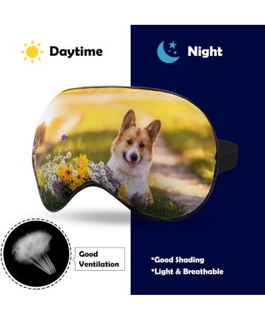 Adjustable Cat Corgi Sleep Mask - Super Soft Eye Cover for Travel and Nap - Buy Online on GoSupps.com