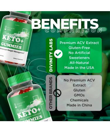 Divinity Labs Keto ACV Gummies - Advanced Weight Loss Formula with Apple Cider Vinegar | 60 Count - Buy Online on GoSupps.com