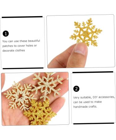 COHEALI 90 Pcs Snowflake Stickers Mini Iron Decal Badge Diy Sewing Patch Clothes Patches Dress Bride Fabric - Buy Online on GoSupps.com
