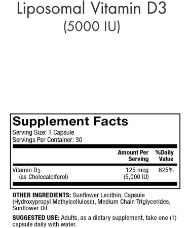 Shop Dr. Mercola Liposomal Vitamin D3 5000 IU - 30 Capsules for Optimal Health - Buy Online on GoSupps.com
