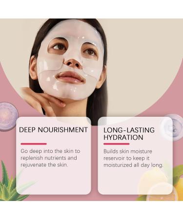 Collagen Mask - Bio Deep Collagen Face Mask - Collagen Face Mask - Anti Wrinkle Mask - Hydrating Face Masks - Face Masks Beauty for Firming Bri_ghtening Anti-Aging (6) - Buy Online on GoSupps.com
