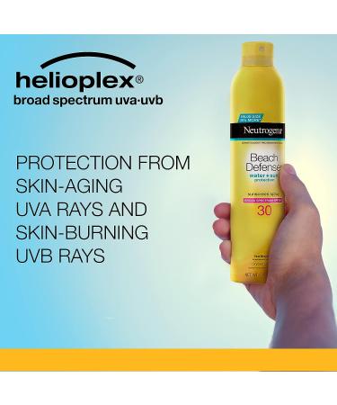 Neutrogena Beach Defense Sunscreen Spray SPF 30 - 8.5 oz | Water-Resistant, Broad Spectrum, PABA-Free, Oxybenzone-Free, Fast-Drying Sun Protection - Buy Online on GoSupps.com