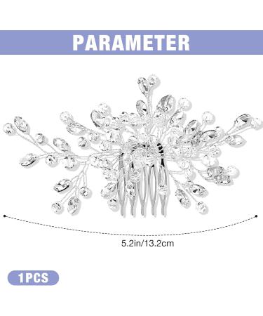 Bridal Hair Comb Flower Crystal Bride Wedding Hair Comb Rhinestone Bridal Side Comb Silver Crystal Bridal Hair Comb Sparkle Bridal Hair Accessories For Women Girls Brides Bridesmaids - Buy Online on GoSupps.com