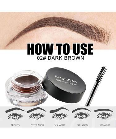 HISUNBEN Eyebrow pomade waterproof eyebrow gel eyebrow pomade with brush durable for dense and natural looking eyebrow2 - Buy Online on GoSupps.com