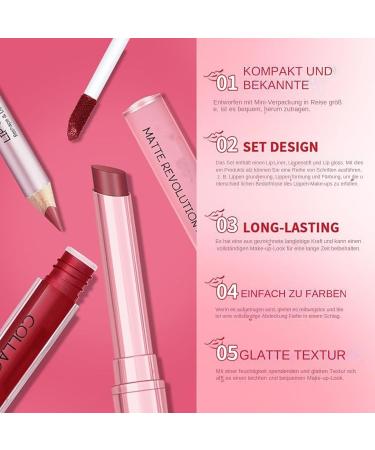 Holds Lip Liner and Gloss Set 3 Pieces Nude Creamy Long Lasting Food Items Creamy Lip Liner for Wedding Party Daily Use Office Date Events in Winter Spring 2 - Buy Online on GoSupps.com