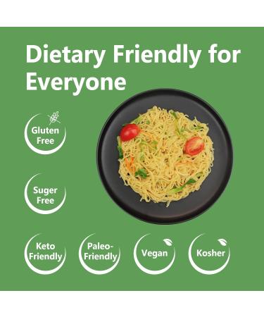 Hethstia Konjac Noodle Diet Angel Hair 6 Pack - Low-Carb, Plant-Based Shirataki Noodle for Keto, Paleo, and Vegan Diets - Sugar-Free, Gluten-Free, and Low Calorie Oat Flavor Option - Buy Online on GoSupps.com