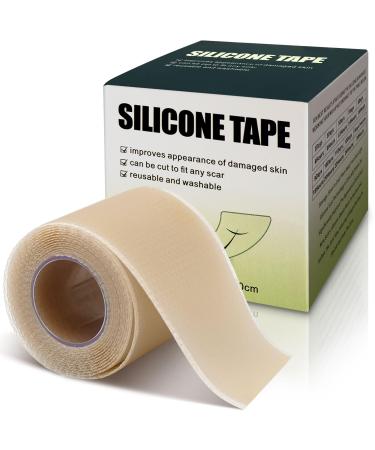 Silicone Scar Sheets Silicone Scar Tape(1.6 x 60 Roll) Reusable Scar Removal Strips Professional Scar Away Sheets for Surgical scars Keloid C-Section Burn Acne et