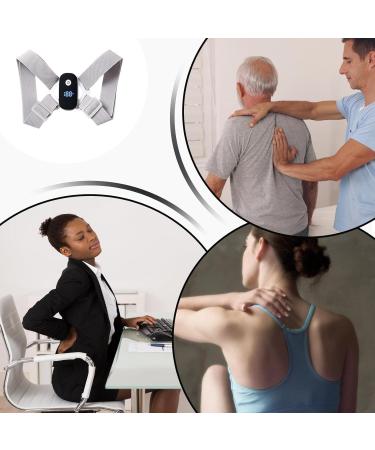 Back Straightener | Posture Trainer For Women - Adjustable Vibration Intelligent Reminder Back Brace Prevent Humpback For Lumbar Neck Gray - Buy Online on GoSupps.com
