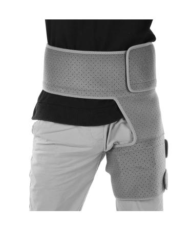 Ymiko Hip Compression Brace - Sciatica Relief Wrap with Adjustable Straps for Men & Women | Thigh Muscle Injury Recovery Support - Buy Online on GoSupps.com
